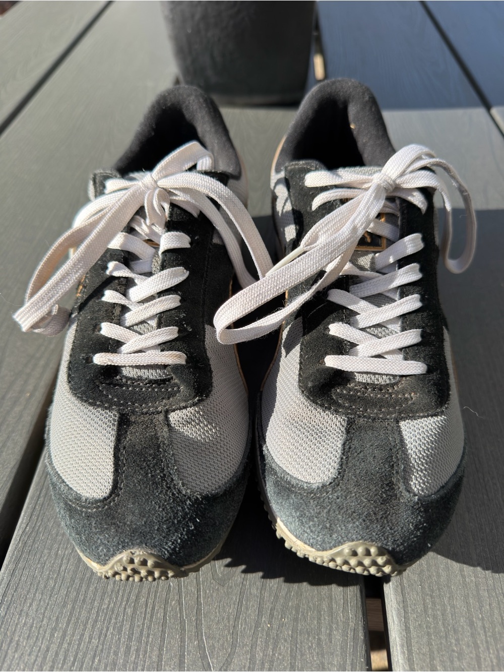 Puma Speeder Running Shoes Women Sneaker Retro Black Gold Suede Streetwear 8.5 - Picture 5 of 9